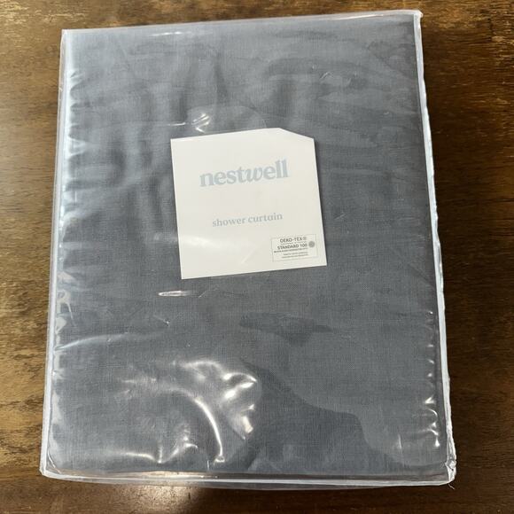 Nestwell 54-Inch x 80-Inch Solid Hemp Shower Curtain in Quiet Shaqde - Picture 1 of 5